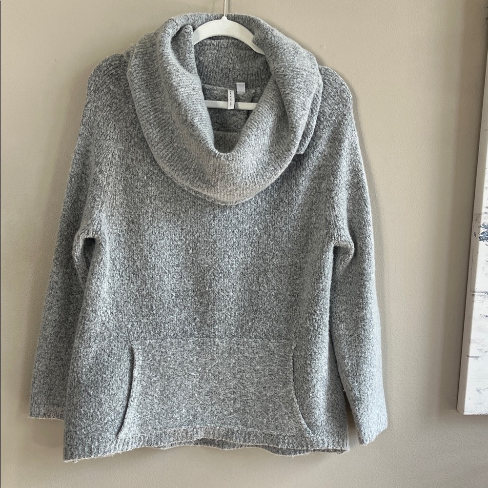 Beatrix Ost Cowl Neck Tunic Grey Sweater size small